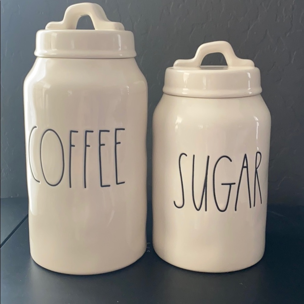 Rae Dunn coffee & sugar canisters